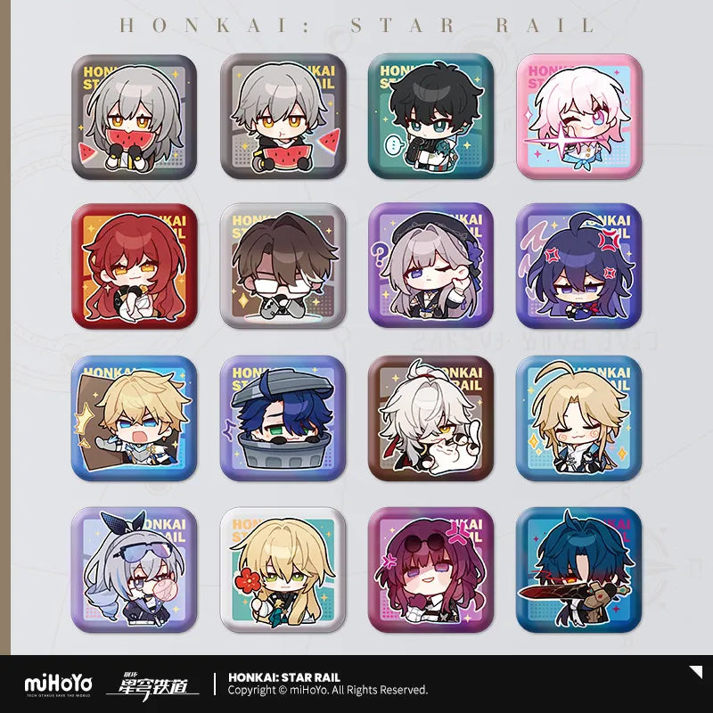 Honkai: Star Rail Pom-Pom's Exhibition Hall Series Square Tin Badge