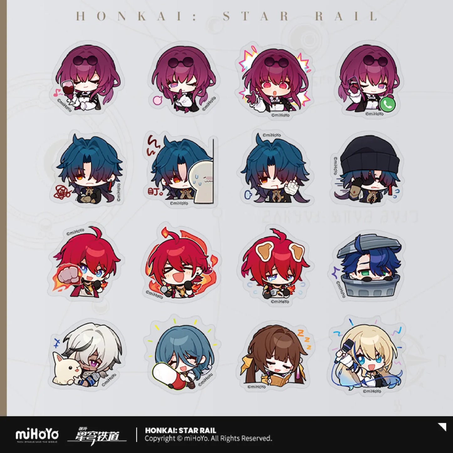 Honkai: Star Rail Pom-Pom's Exhibition Hall Series Sticker Pack of 16